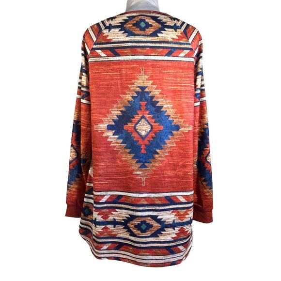 Collection by Cezele Distracted by You Southwestern Women Shirt Size Small - Picture 4 of 7